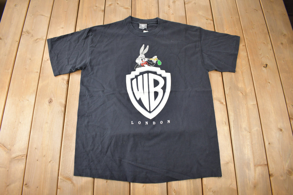 Vintage 1991 Warner Brothers London Single Stitch Graphic T Shirt Made In USA