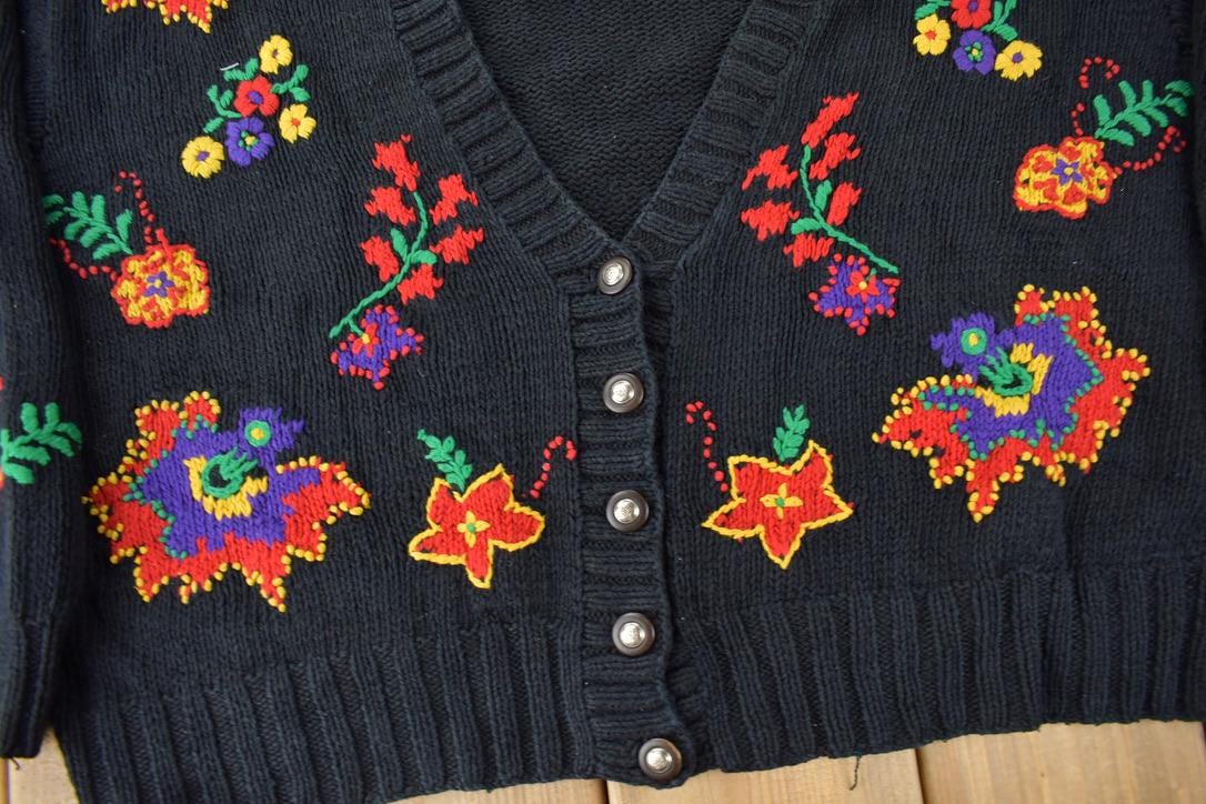 Vintage 1990s Liz Claiborne Knit Cardigan Sweater