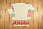 Vintage 1990s Abstract Patterned Knitted Sweater