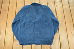 Vintage 1970s Oleg Cassini Shawl Collar Wool Knit Cardigan Sweater Men's Large