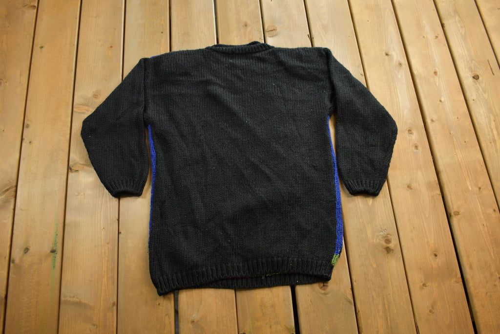 Vintage 1990s Halloween Theme Embroidered Knit Sweater