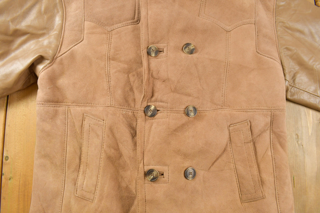 Vintage 1980s Jeno De Paris Sheep Skin Shearling Coat Size 44
