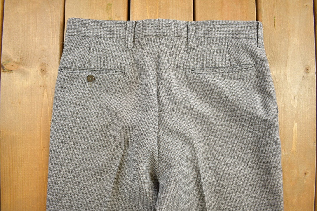 Vintage 1980s Striped Pattern Trousers Size 33 x 29.5