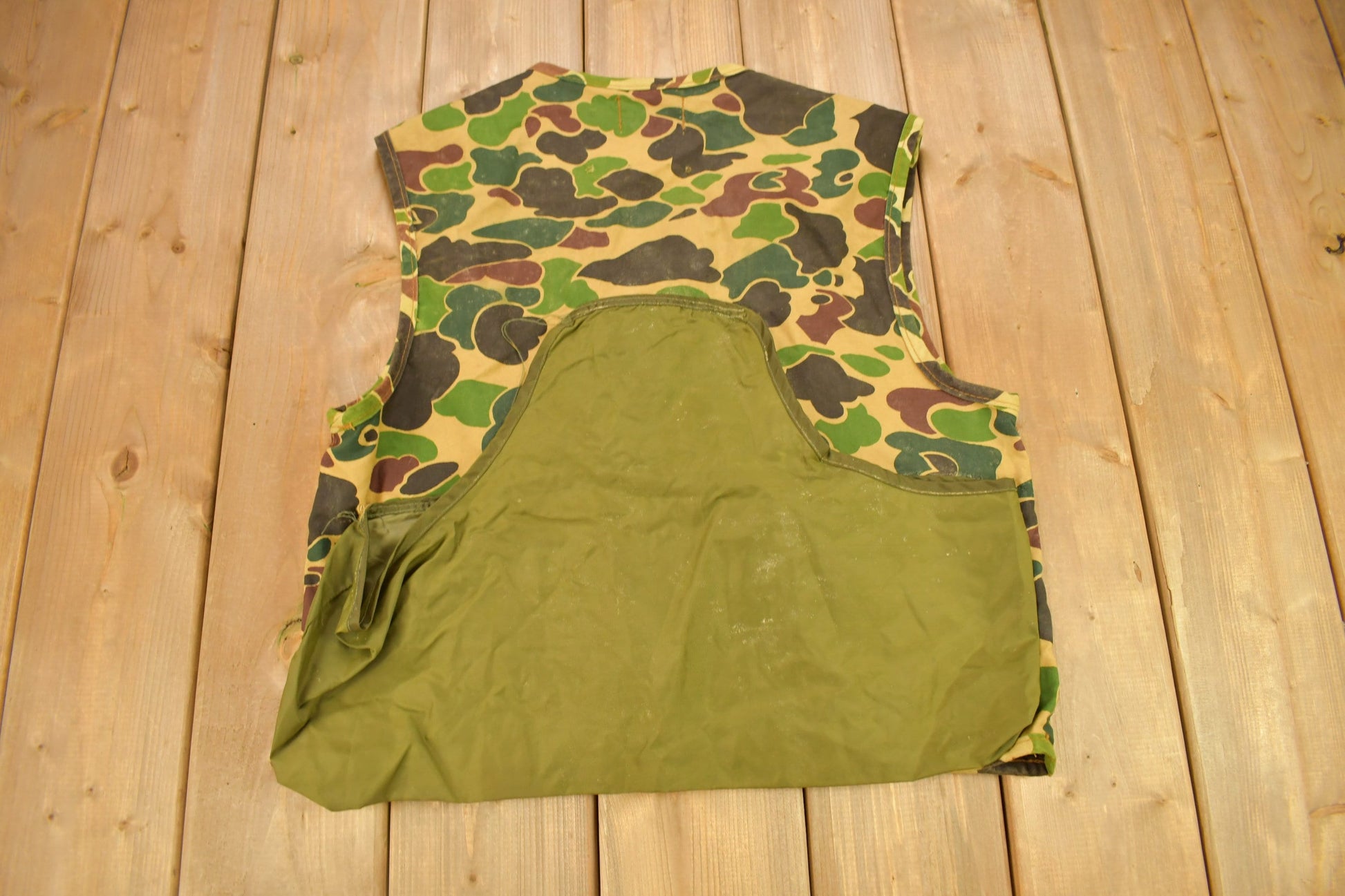 Vintage 1970s Saf T Bak Camo Hunting Vest
