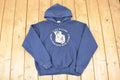 Vintage 1990s Paws And Claws Graphic Print Hoodie Sweatshirt Men's L