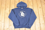 Vintage 1990s Paws And Claws Graphic Print Hoodie Sweatshirt Men's L