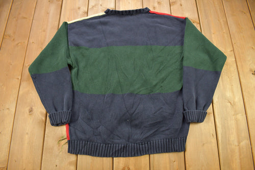 Vintage 1990s Nautica 3D Cable Knit Crewneck Sweater