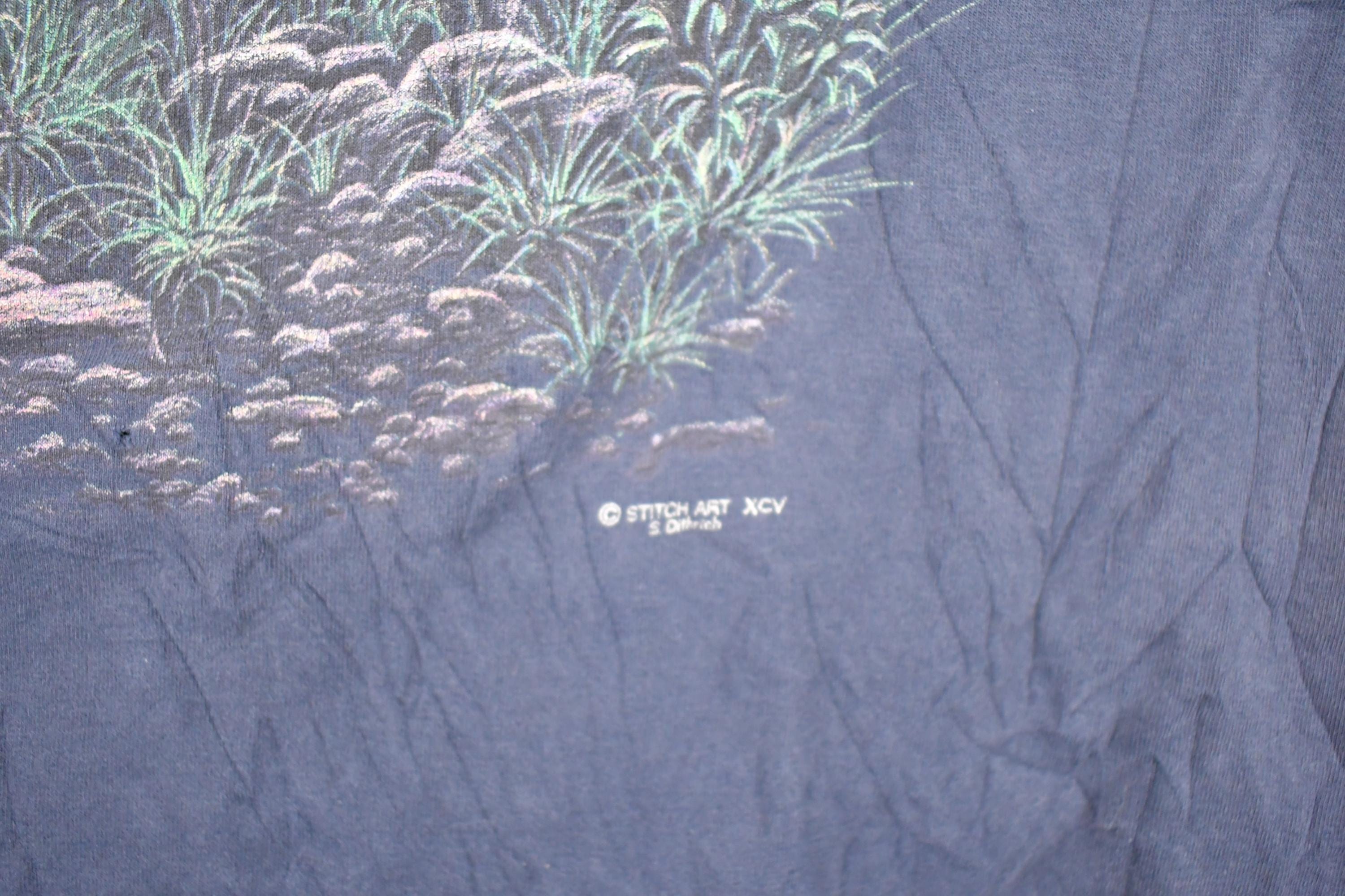 Vintage 1990s Toledo Embroidered Elephant Souvenir Travel T-Shirt Men's M