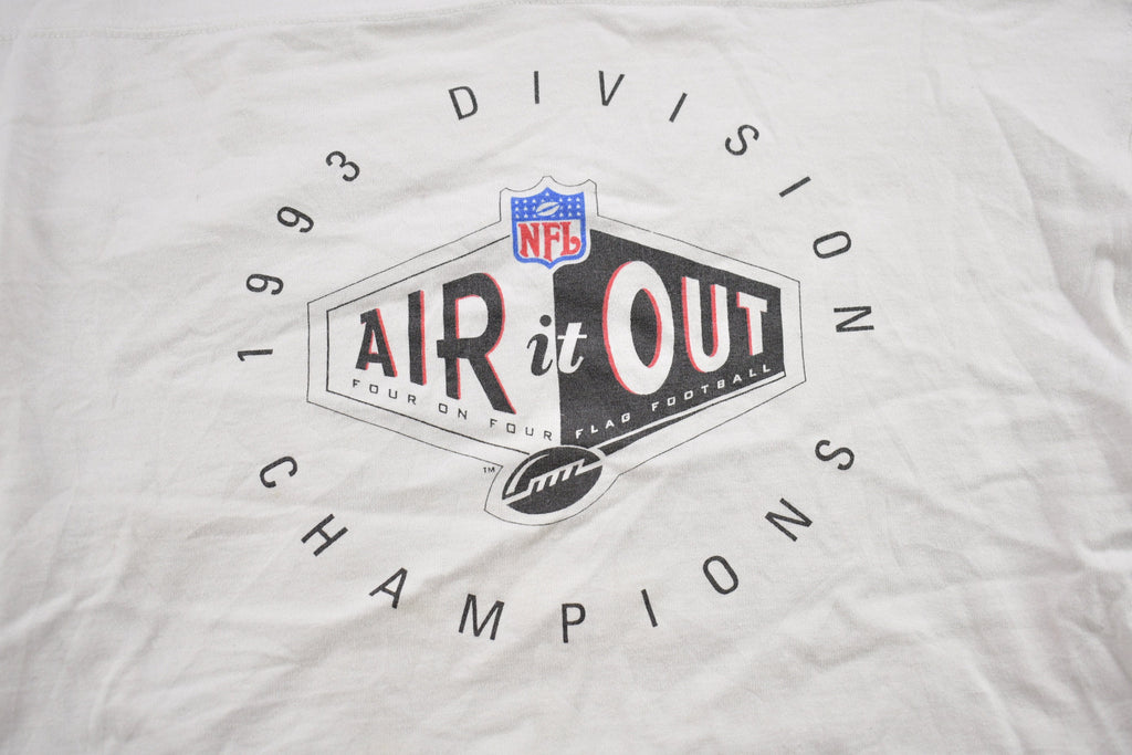 Vintage 1993 Air It Out NFL Flag Football Champions Crewneck Short Sleeve Sweatshirt