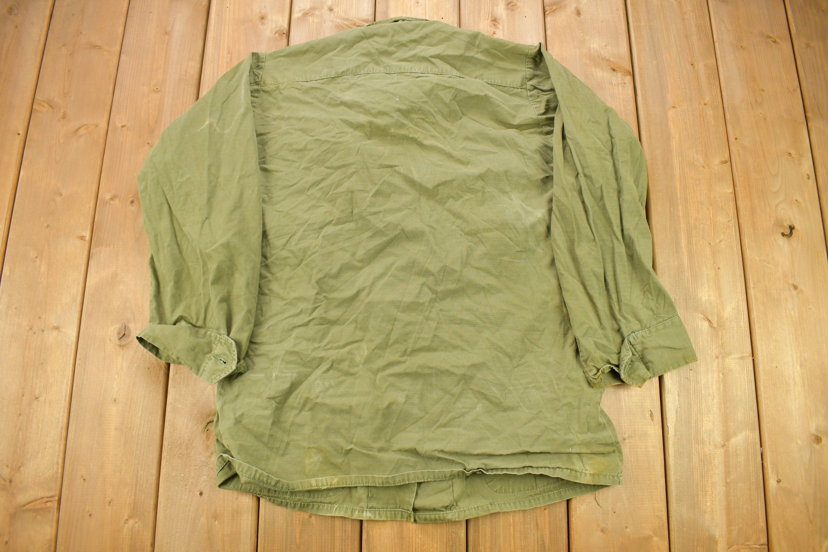 Vintage 1970 OG 107 Military Button Up Shirt