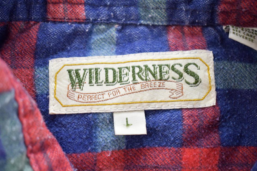 Vintage 1990s Wilderness Perfect For The Breeze Plaid Button Up Flannel Cottage Shirt