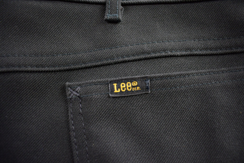 Vintage 1980s Lee Black Slacks Made In USA Size 38x32