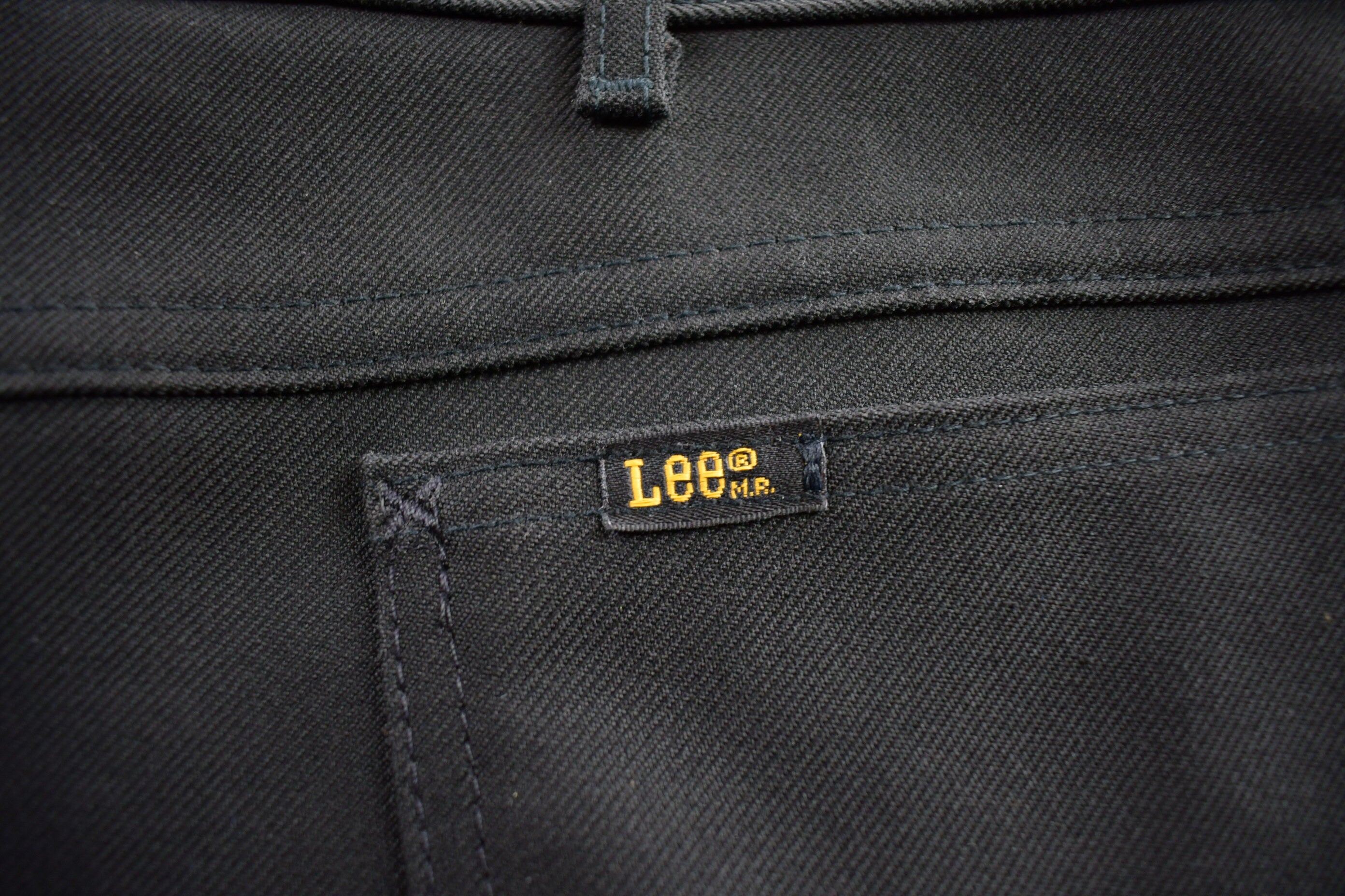 Vintage 1980s Lee Black Slacks Made In USA Size 38x32