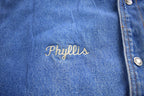 Vintage 1980s Tri Mountain Lars Trucking Embroidered Denim Letterman Size L