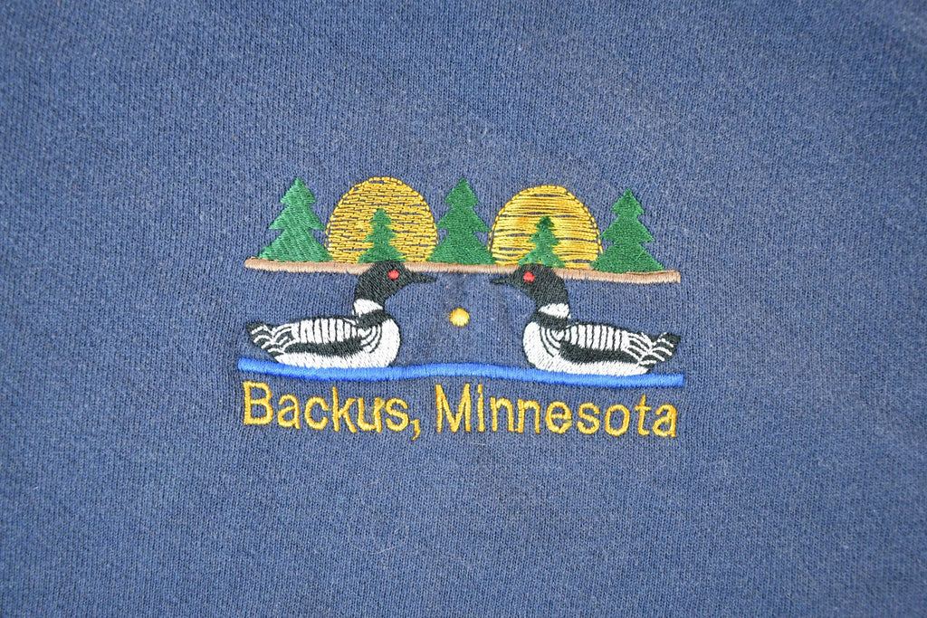Vintage 1990s Backus Minnesota Souvenir Loons Crewneck Sweatshirt