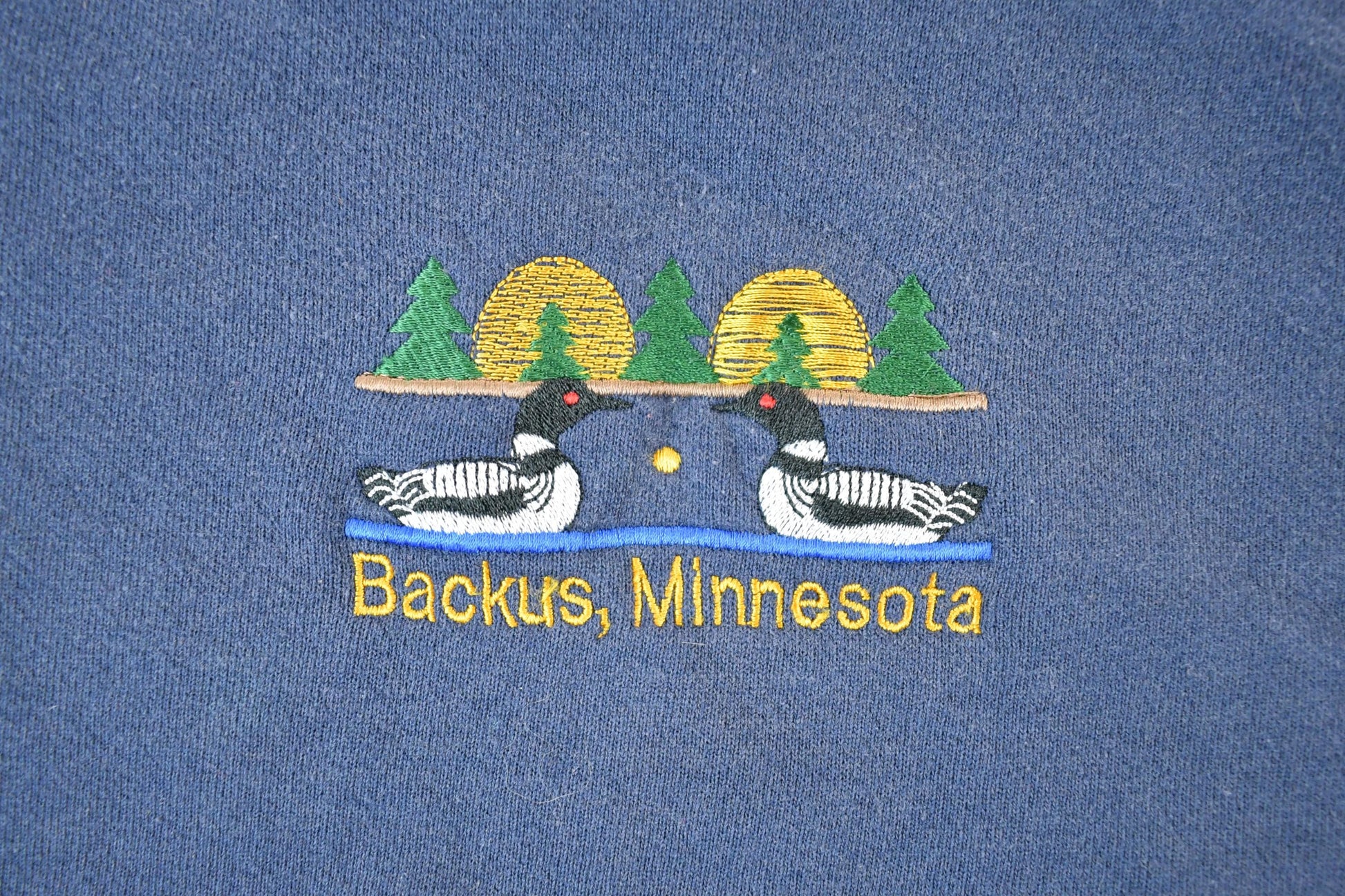 Vintage 1990s Backus Minnesota Souvenir Loons Crewneck Sweatshirt