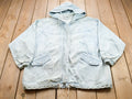 Vintage 1990s OutBrook Striped Denim Hooded Jacket