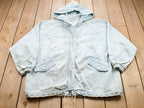 Vintage 1990s OutBrook Striped Denim Hooded Jacket