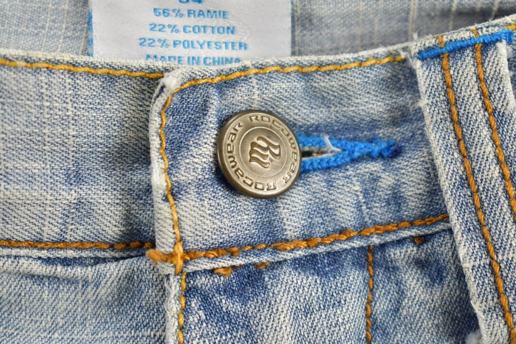 Vintage 1990s Roca Wear Denim CO Jeans Embroidered Jeans 34 x 32