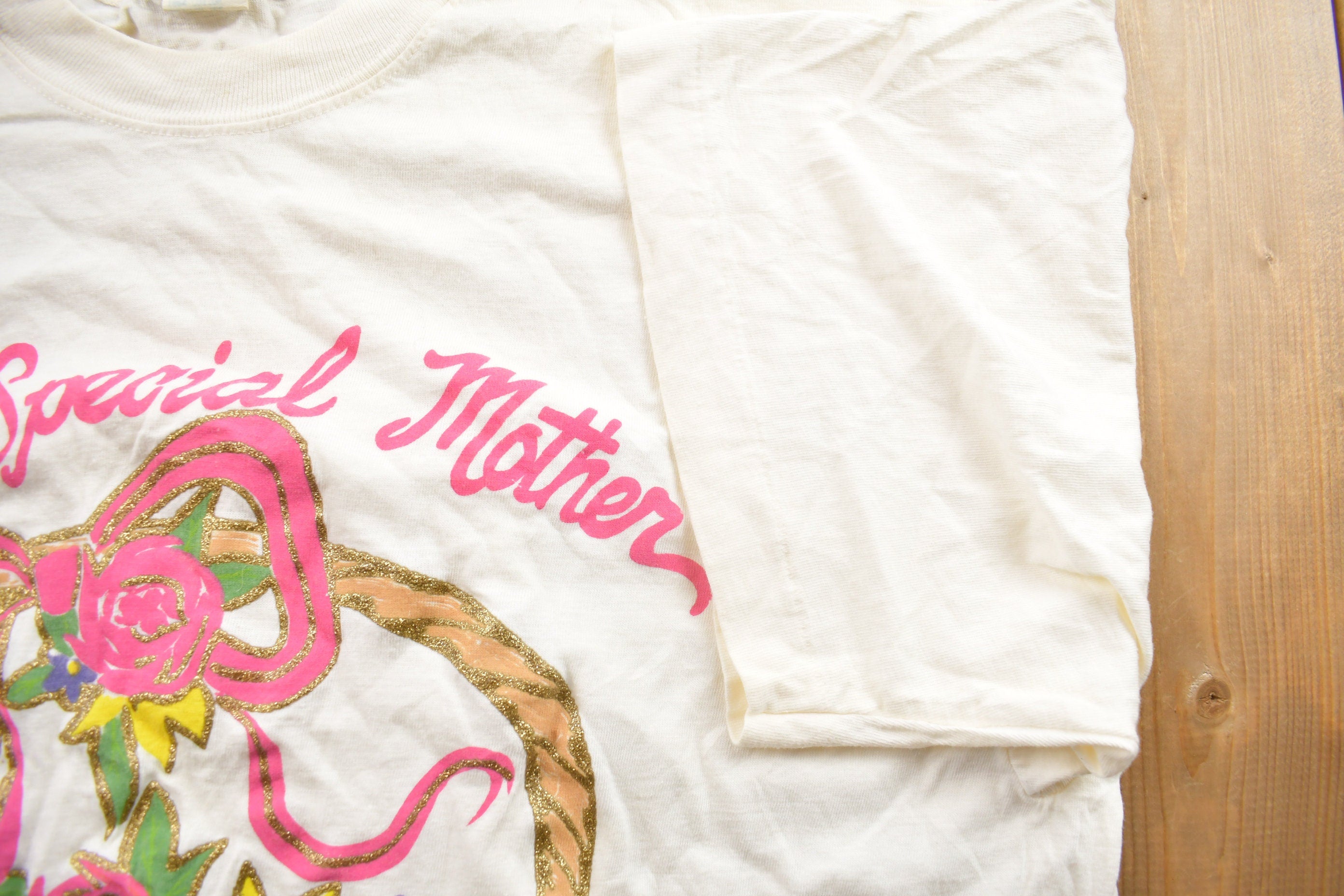 Vintage 1990s For A Special Mother Flower Basket Graphic T Shirt