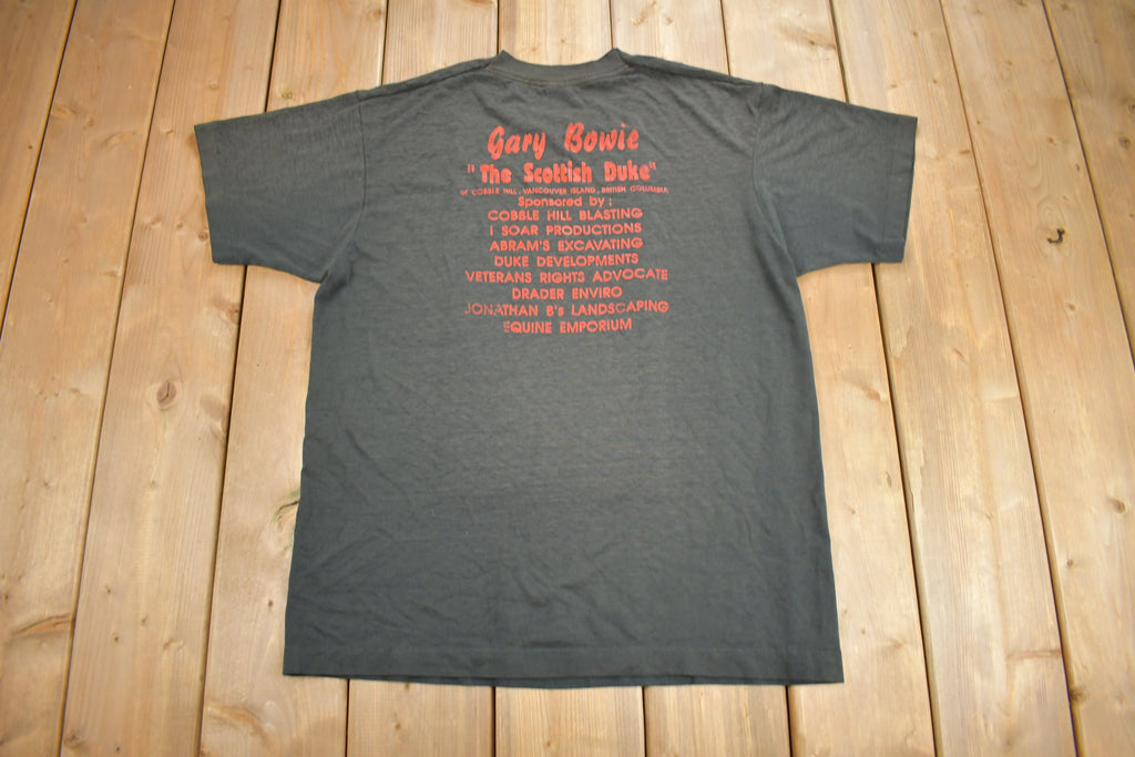 Vintage 1980s Gary Bowie 'The Scottish Duke' Graphic T Shirt