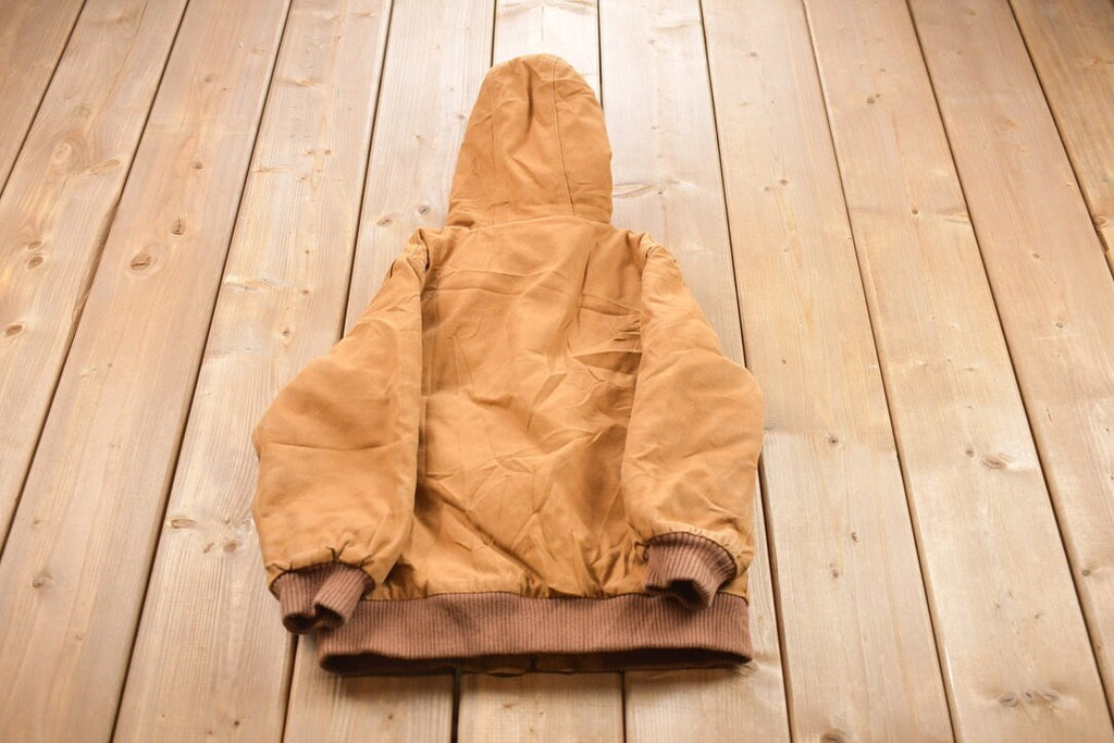 Vintage 1990s Carhartt Youth Hooded Work Jacket