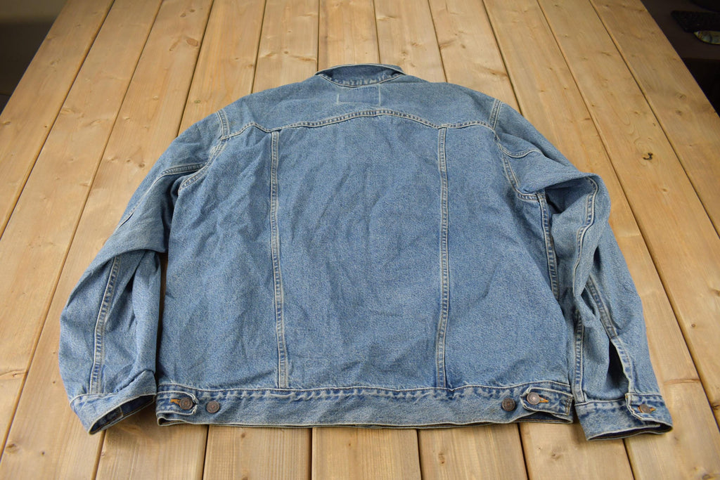 Vintage 1990s Distressed Jean Jacket Size XL  Fall Jacket  90s Denim