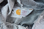 Vintage Distressed Carhartt Full Zip Fleece Lined Hoodie Sweatshirt