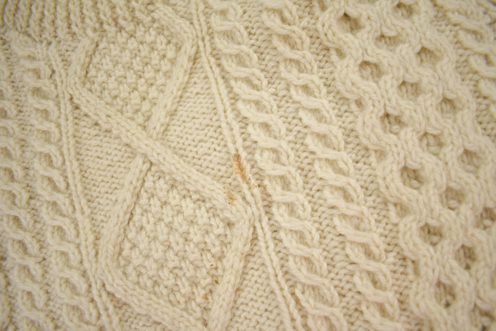 Vintage 1980s 3D Cable Knit Sweater