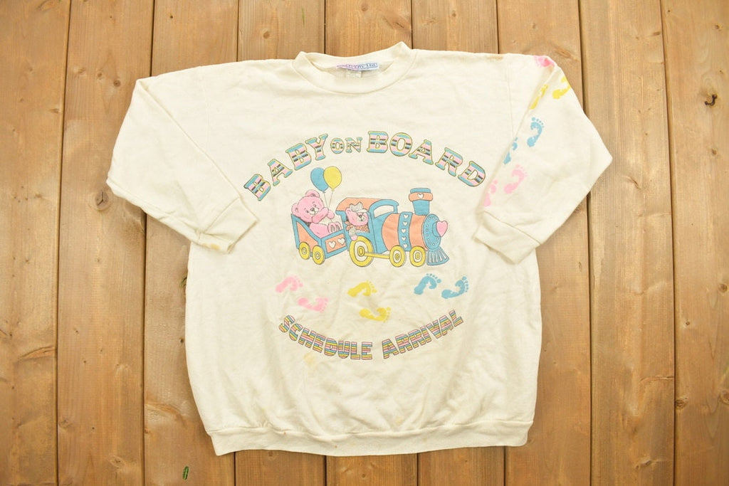 Vintage 1980s Baby on Board Crewneck Sweater