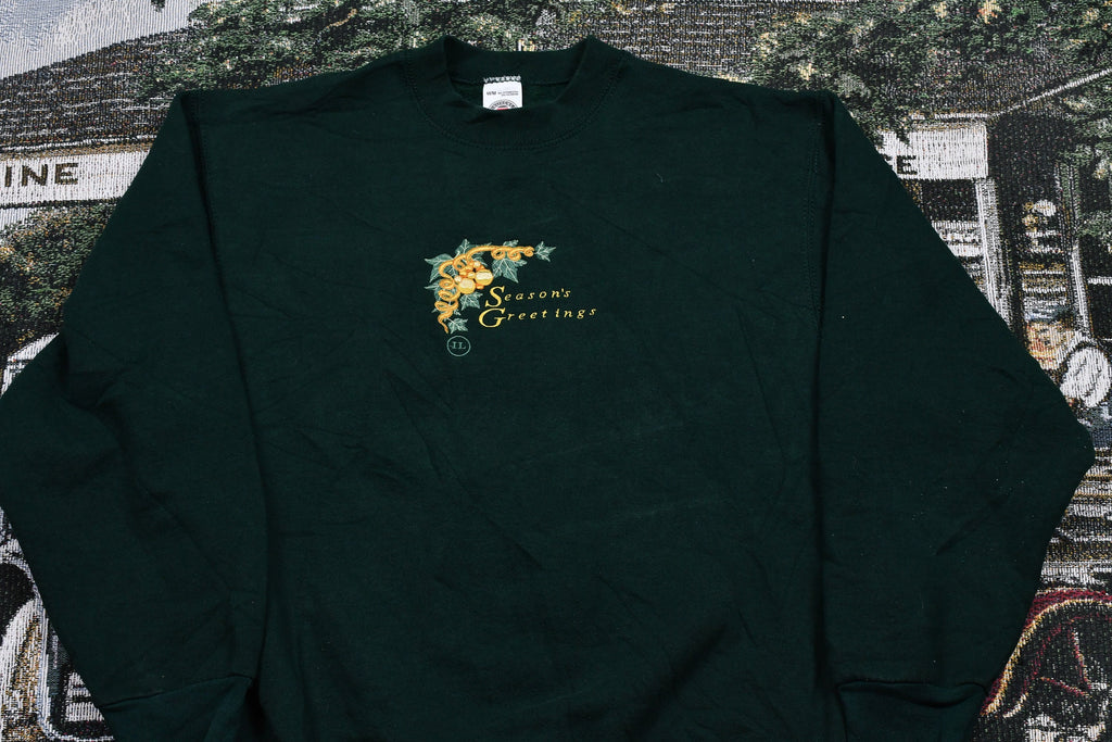 Vintage 1990s Seasons Greetings Crewneck Sweater