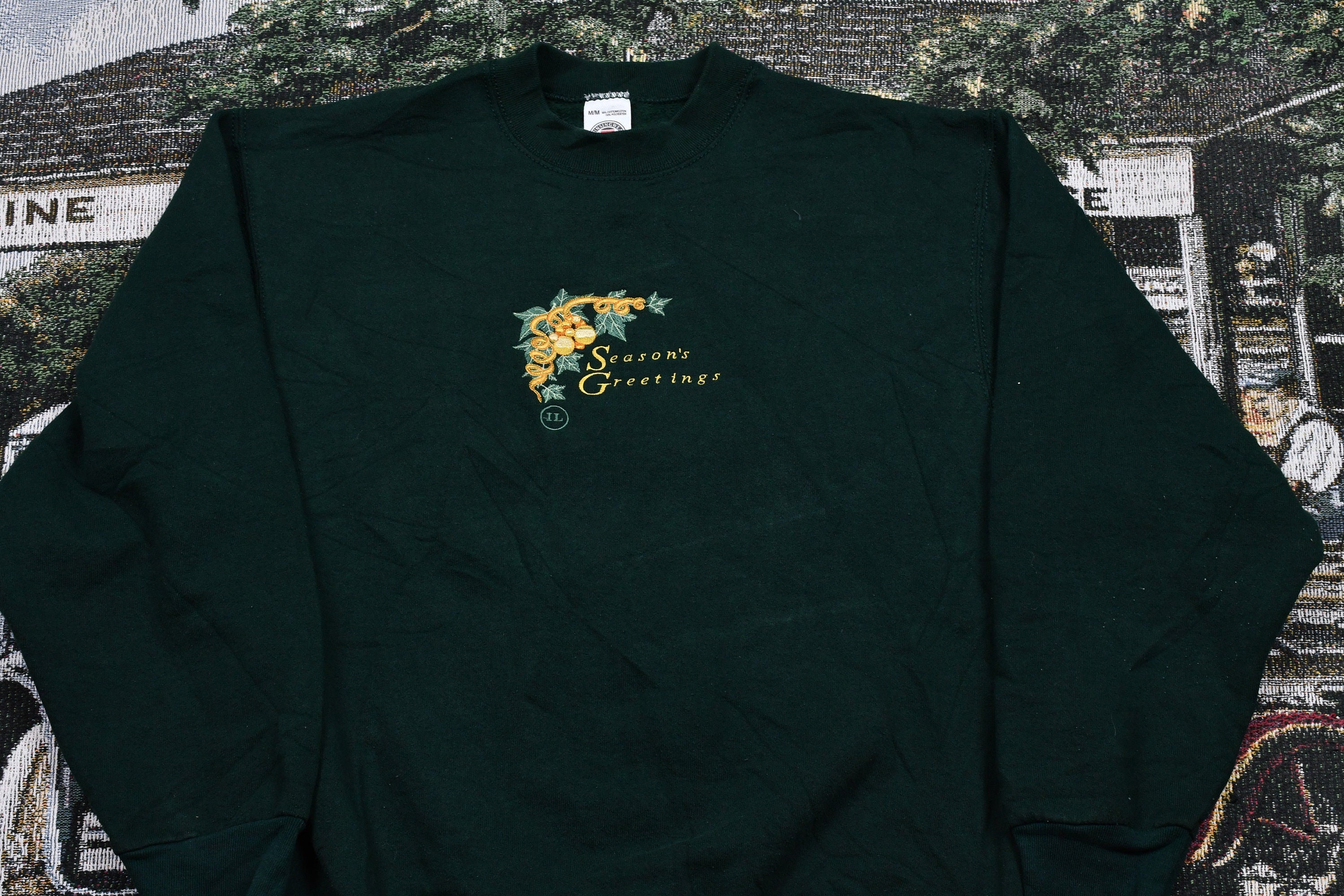 Vintage 1990s Seasons Greetings Crewneck Sweater