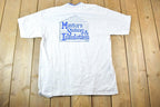 Vintage 1990s Masters Siding And Insulation Souvenir Single Stitch Double Collar Graphic Print T-Shirt Made In