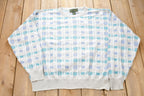 Vintage 1990s Croft & Barrow Plaid Knitted Sweater