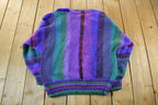 Vintage 1990s Mariea Kim Knit Abstract Pattern Crewneck Sweater