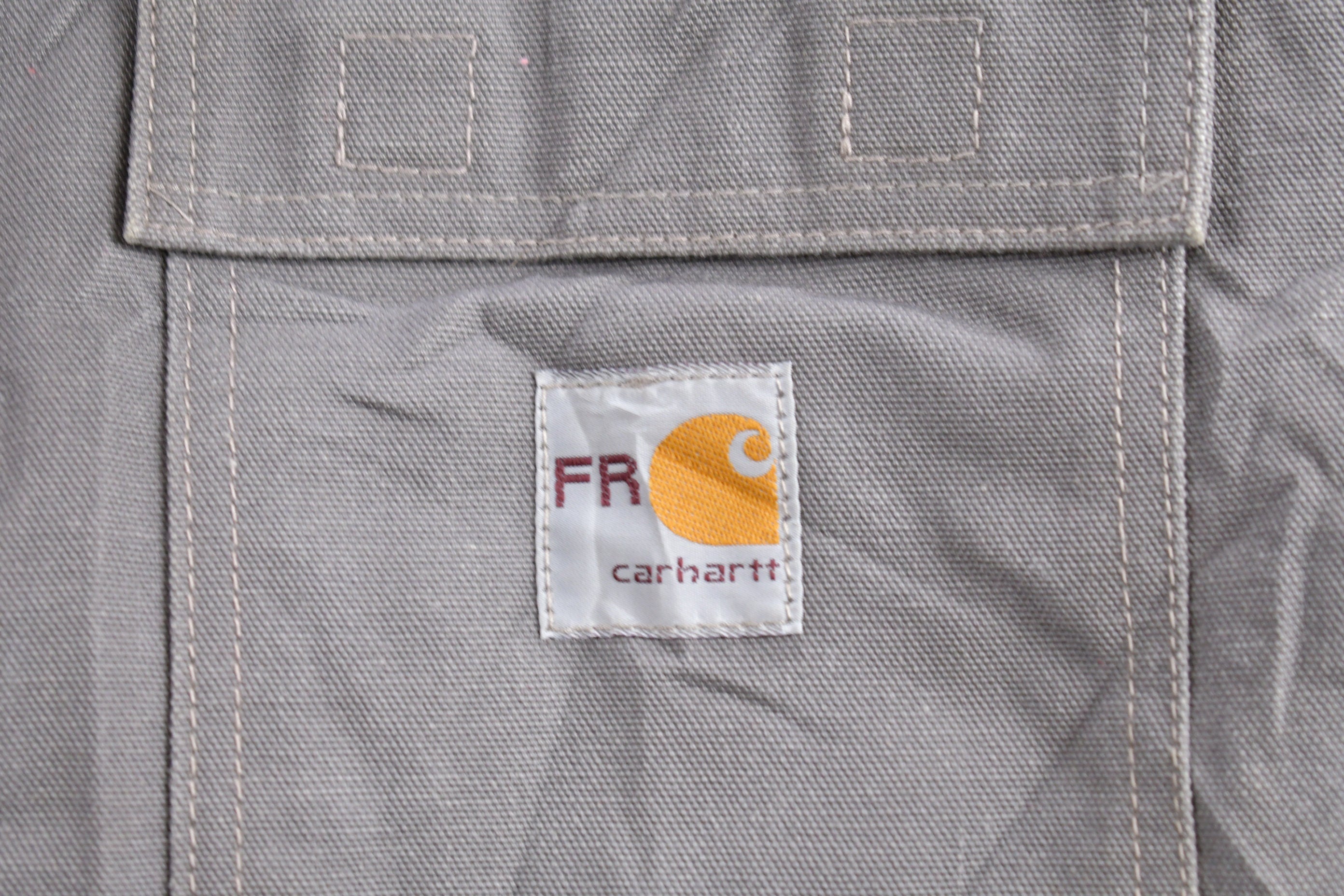 Vintage 1990s Grey Fire Resistant Carhartt Traditional Jacket