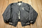 Vintage 1990s POW MIA USA Military Satin Bomber Jacket