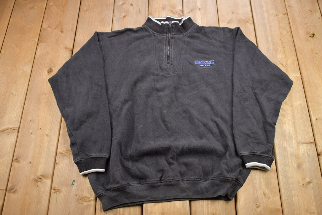 Vintage 1990s Spalding Athletic Quarter Zip Sweatshirt