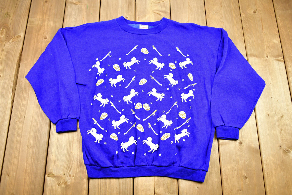 Vintage 1990s Horse Graphic Crewneck Sweatshirt