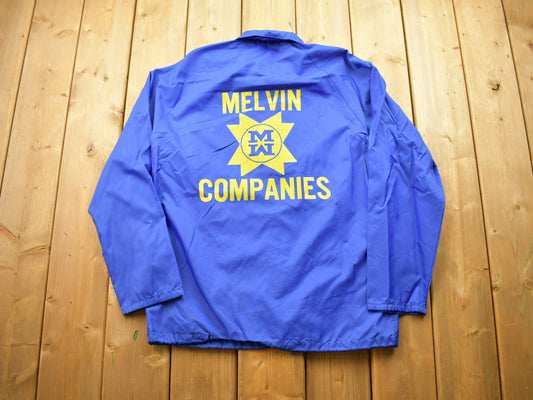 Vintage 1980s Melvin Companies Windbreaker Work Jacket / Windbreaker / Pla-Jac / Made In USA / Activewear / Dunbrooke