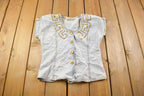 Vintage 1990s Denim Skirt & Shirt Set Size 7