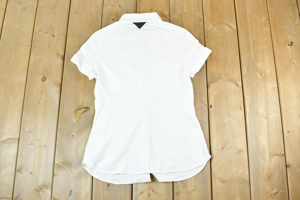 Women Vintage Vigoss Y2K Button Up T-Shirt Vigoss Grunge Skull Print / Contrast Stitch / Internet Famous Clothing / Over Dyed