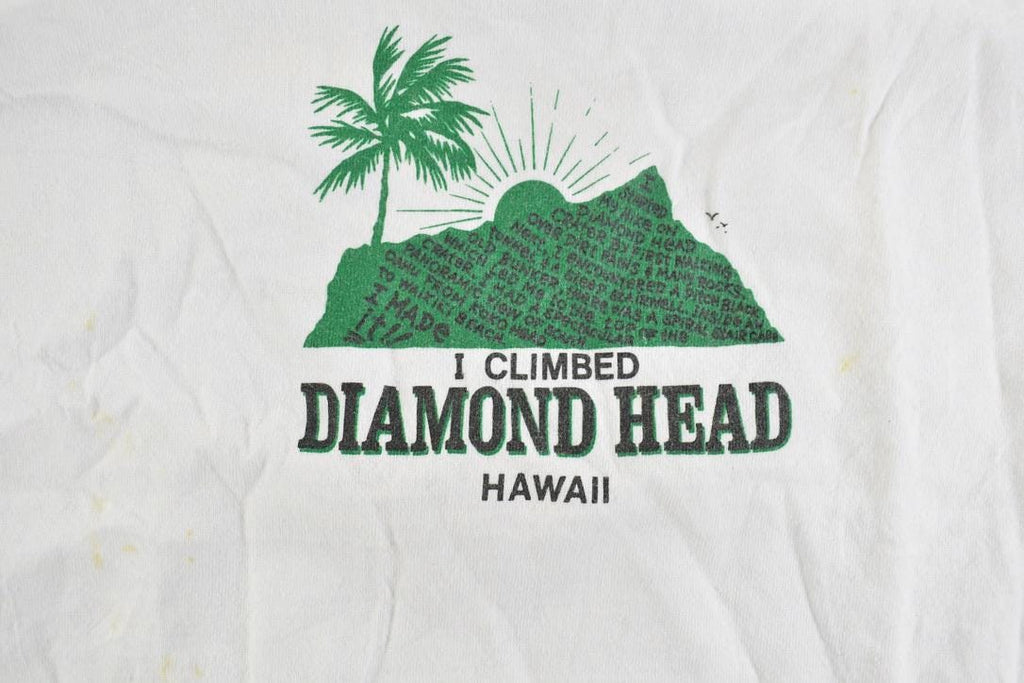 Vintage 1990s Diamond Head Hawaii Climbing Souvenir T-Shirt