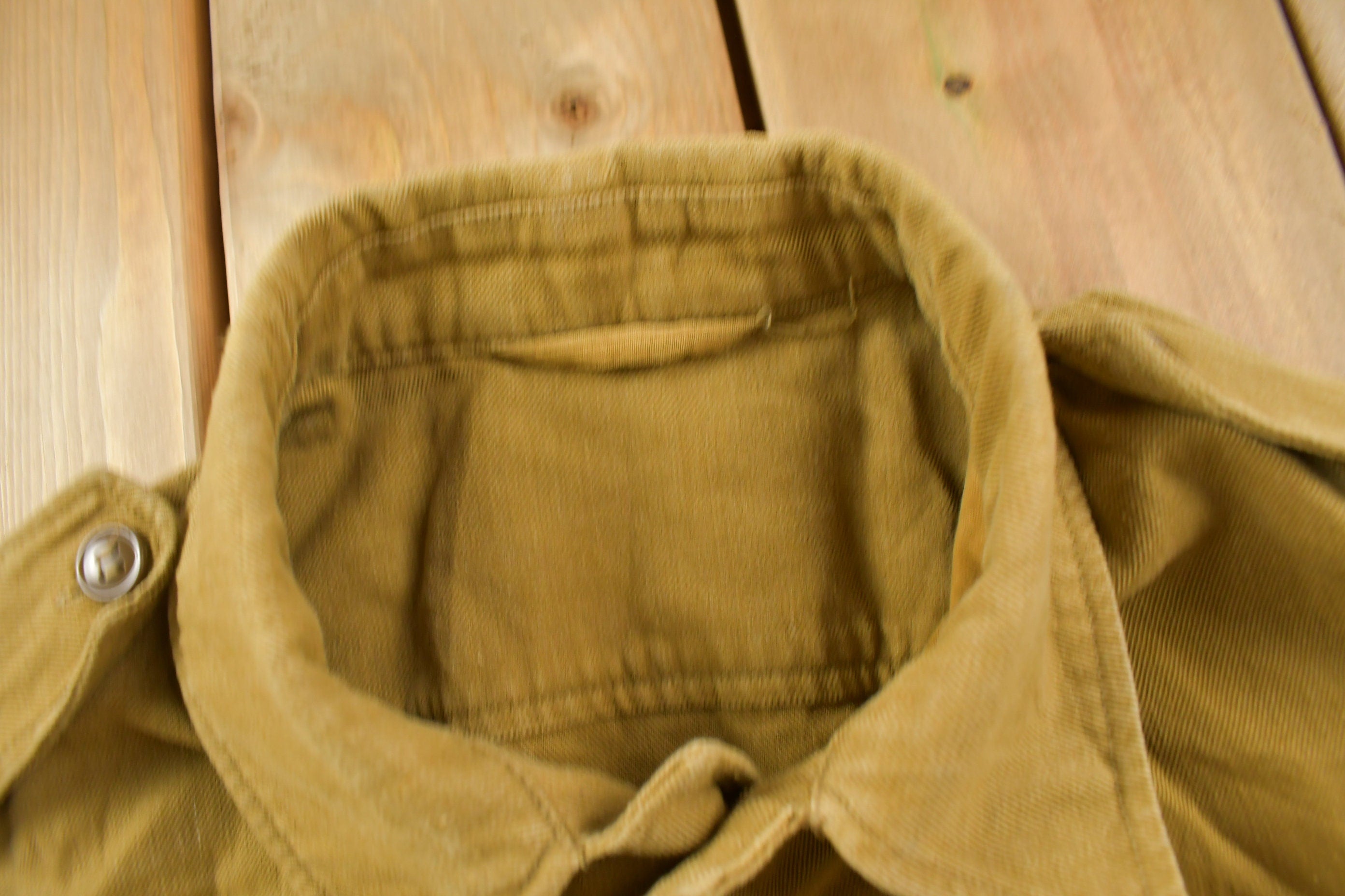 Vintage 1970s Military Button Up Shirt