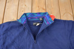 Vintage 1990s Pierre Cardin Deadstock Quarter Zip Fleece Sweater Size XL