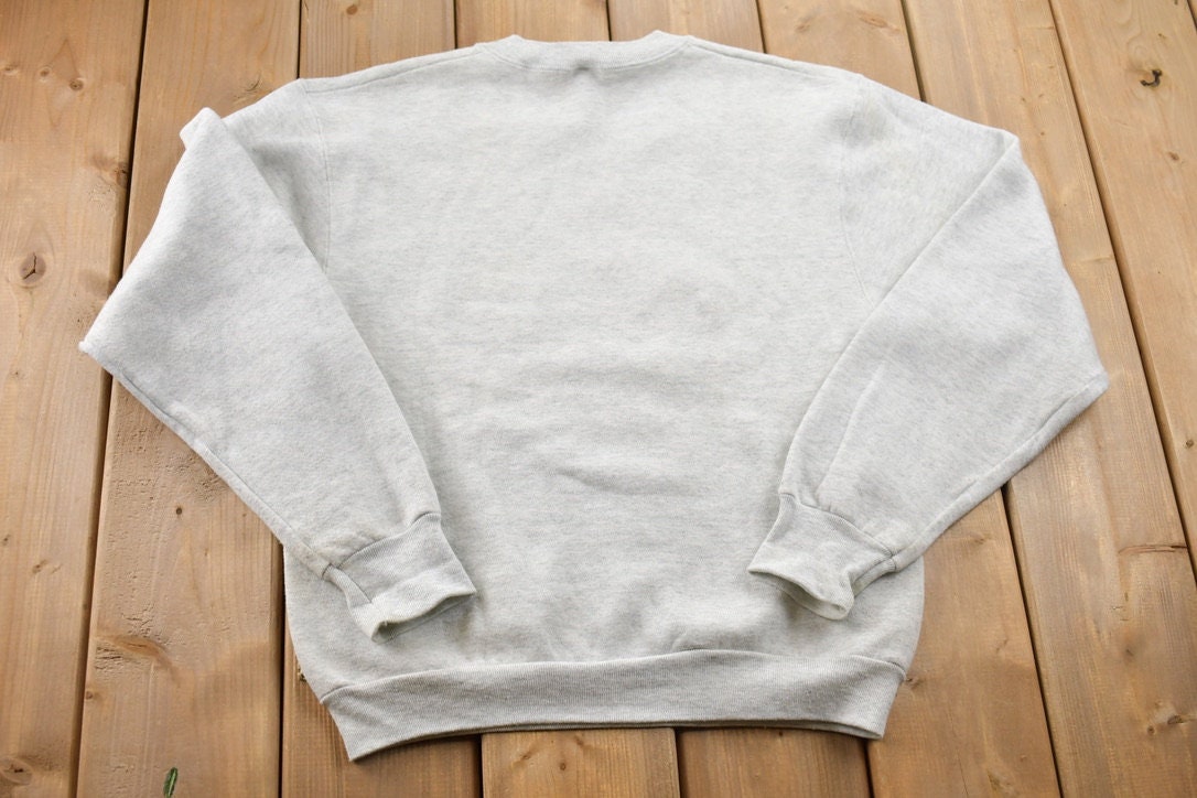 Vintage 1991 Alaska Fire Weed Flower Graphic Crewneck Sweater