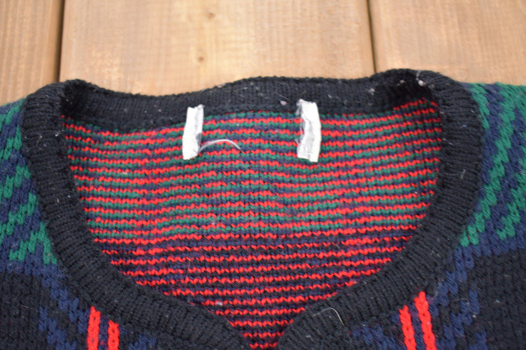 Vintage 1990s Plaid Knitted Sweater