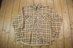 Vintage 1990s Plaid Button Up Flannel Shirt