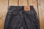 Vintage 1990s Levi's 550 Red Tab Black Denim Jeans Size 25 x 30 / Made in USA / 90s Denim / Streetwear Fashion / Vintage Levi's