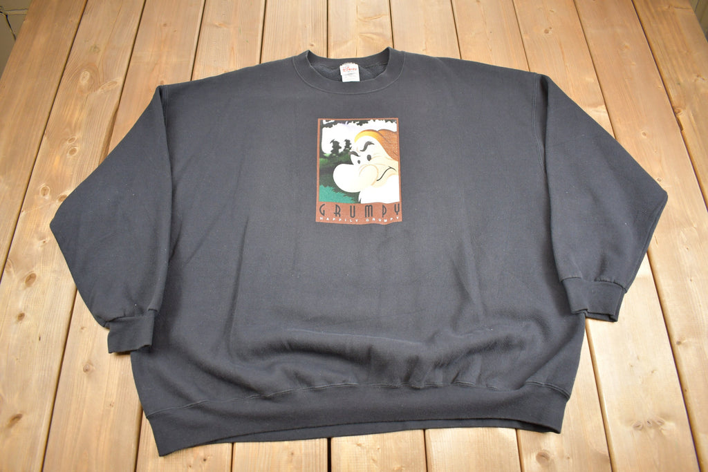 Vintage 1990s Happily Grumpy Dwarf Graphic Crewneck Sweatshirt